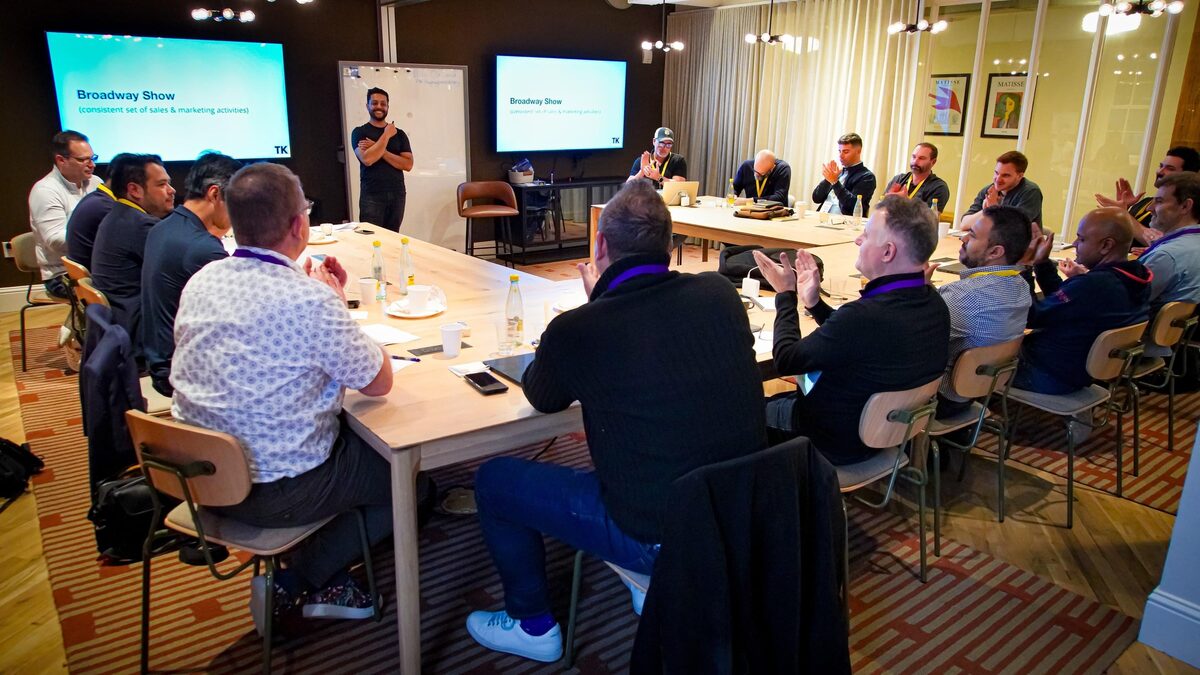 Founders working together at a GTM Immersive